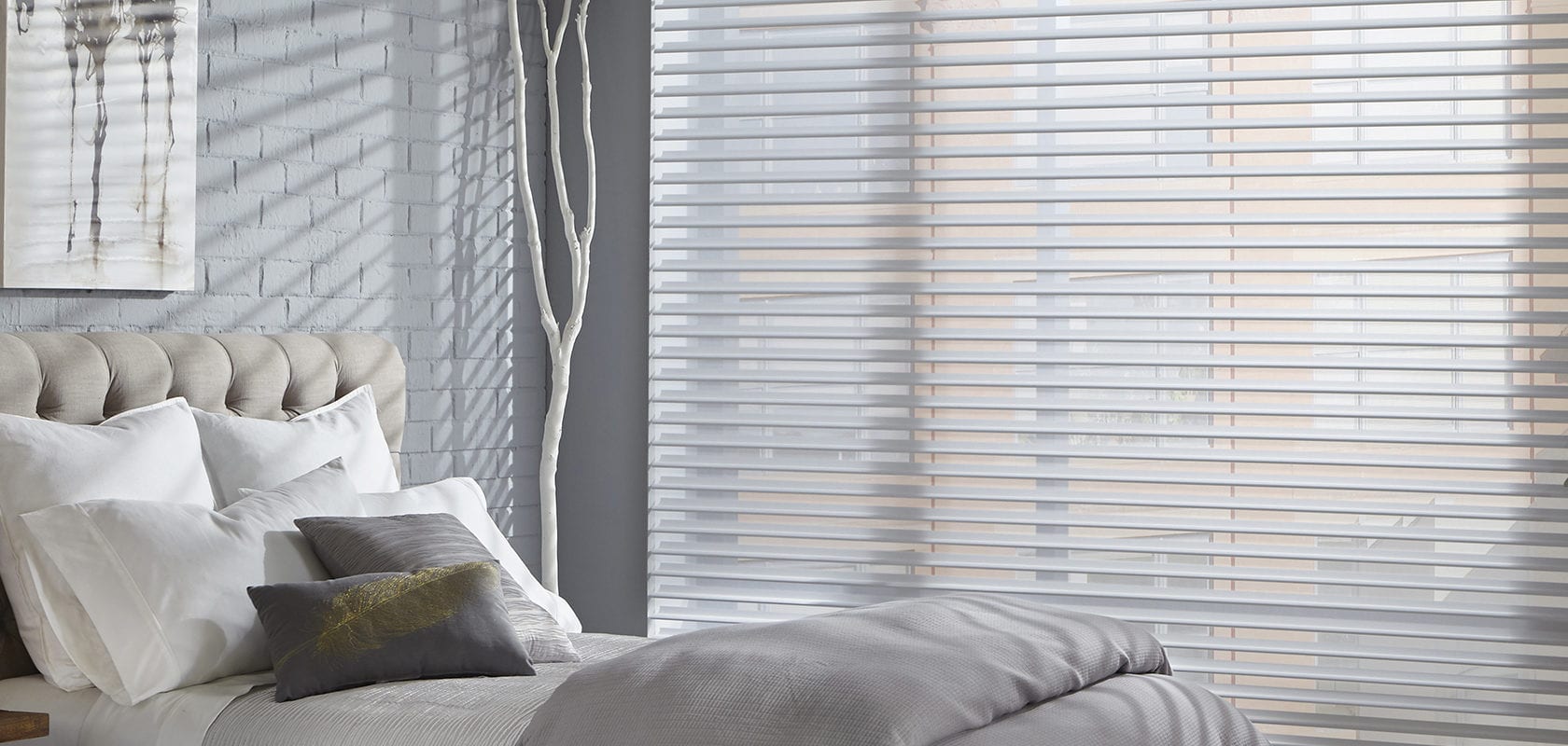 Image of bedroom with sheerluxe blinds