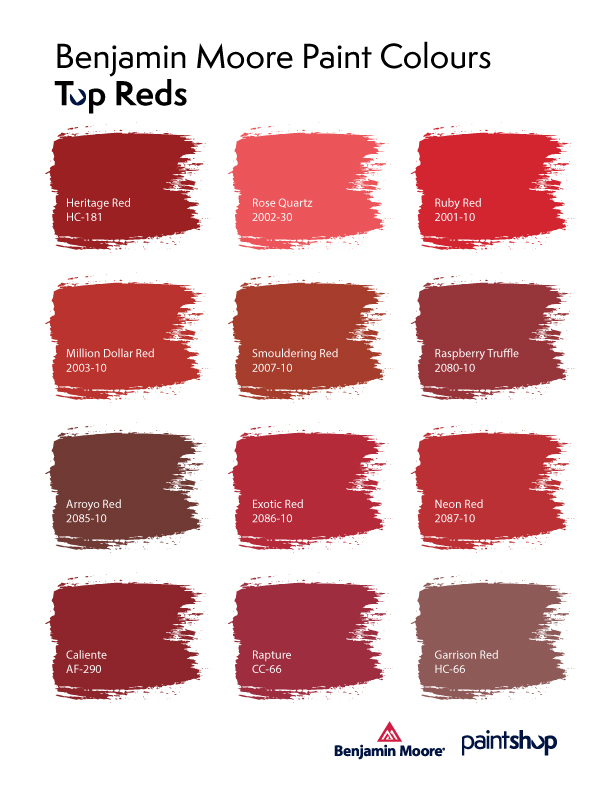 Swatches showing reds picks as show in gallery below