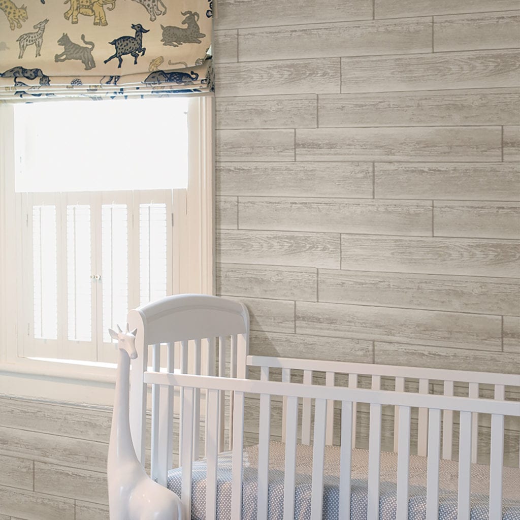 room scene with serene cream wallpaper