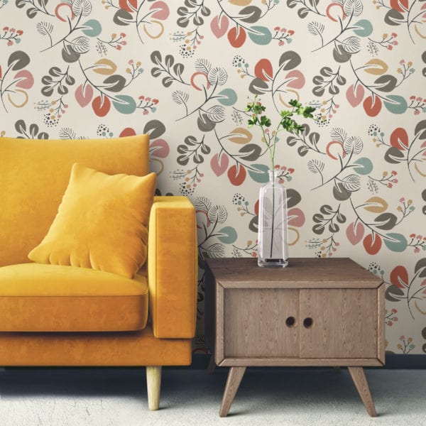 room scene with astrilde wallpaper