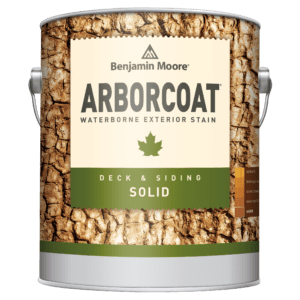Can of Arborcoat solid stain