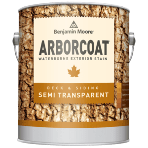Can of semi-transparent Arborcoat stain