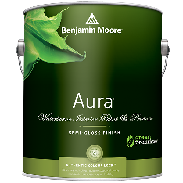 can of aura semi-gloss interior paint