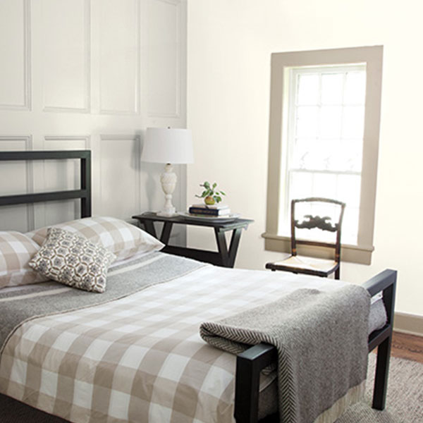 bedroom painted with classic gray